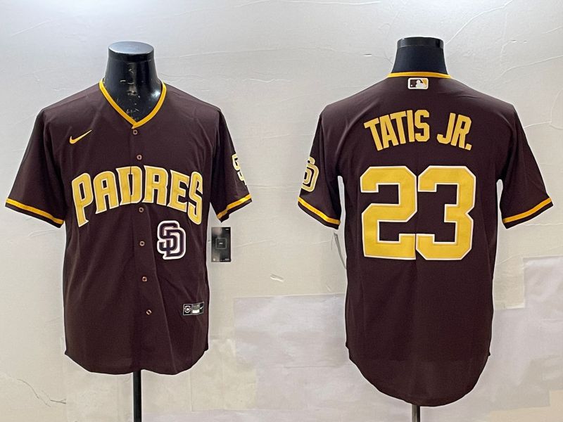 Men San Diego Padres #23 Tatis jr Brown Game 2025 Nike MLB Jersey style 6